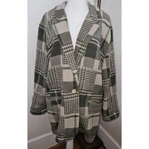 BARRIE STEPHENS Gray Flannel Blazer Jacket Ladies Size 14